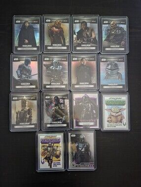 2021 Topps Star Wars: The Mandalorian Set of 14 Refractor Cards
